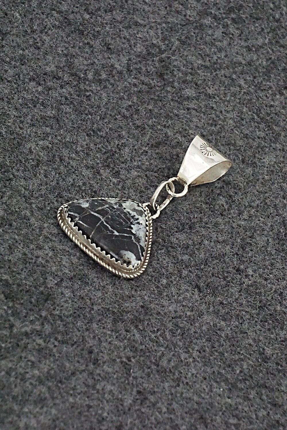 White Buffalo & Sterling Silver Pendant - Ernest Hawthorne