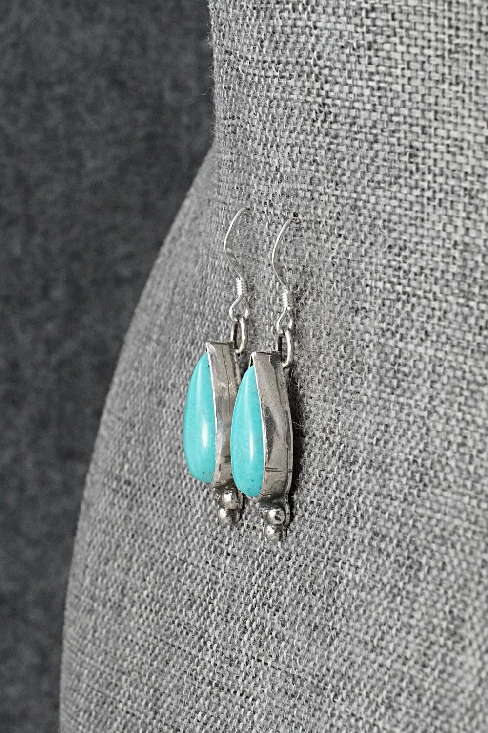 Turquoise & Sterling Silver Earrings - Robinson Martinez