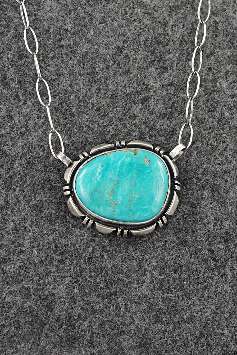 Turquoise & Sterling Silver Necklace - Mark Yazzie