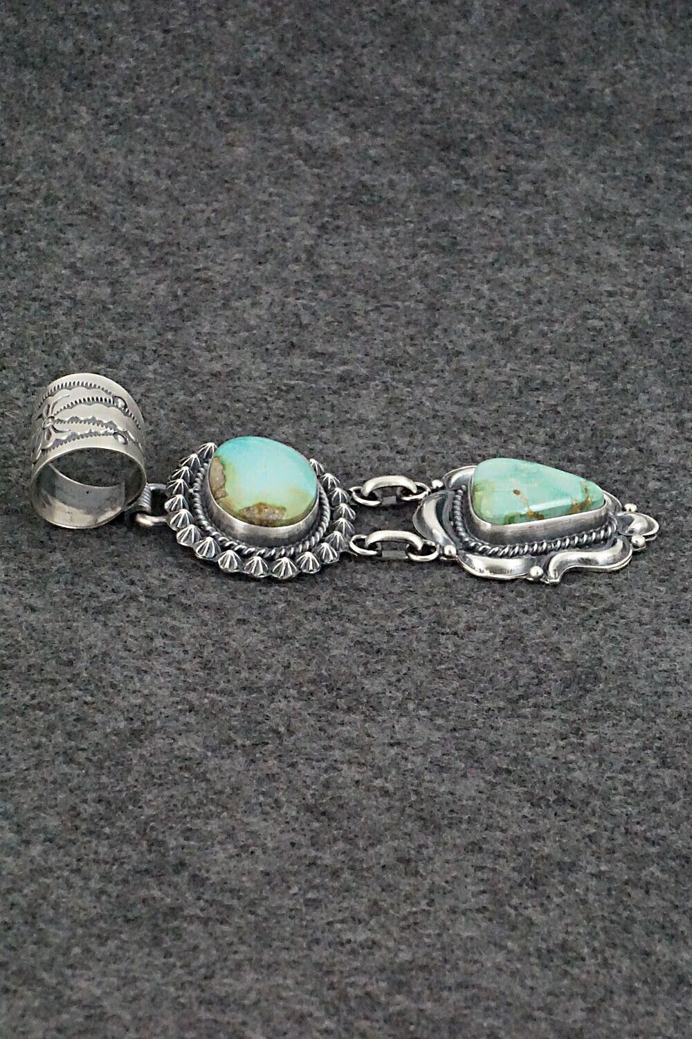 Turquoise & Sterling Silver Pendant - Raymond Delgarito