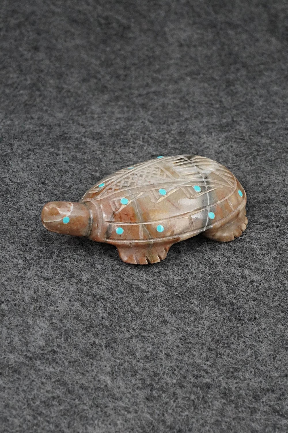 Turtle Zuni Fetish Carving - Hiram Peynetsa