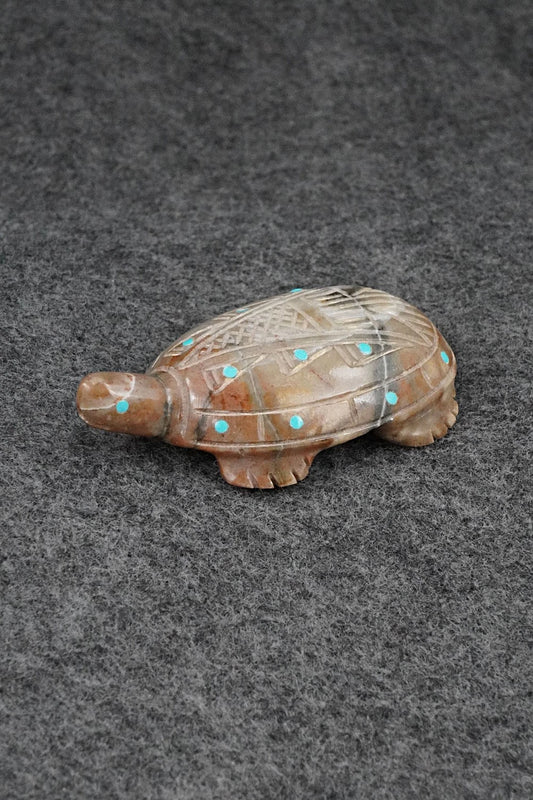Turtle Zuni Fetish Carving - Hiram Peynetsa