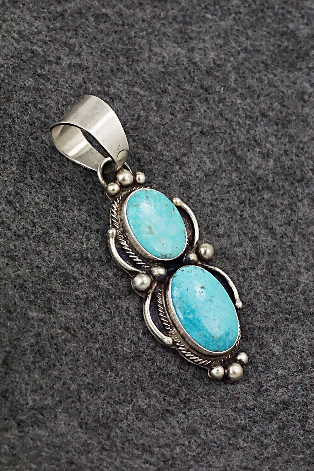 Turquoise & Sterling Silver Pendant - Kathleen Livingston