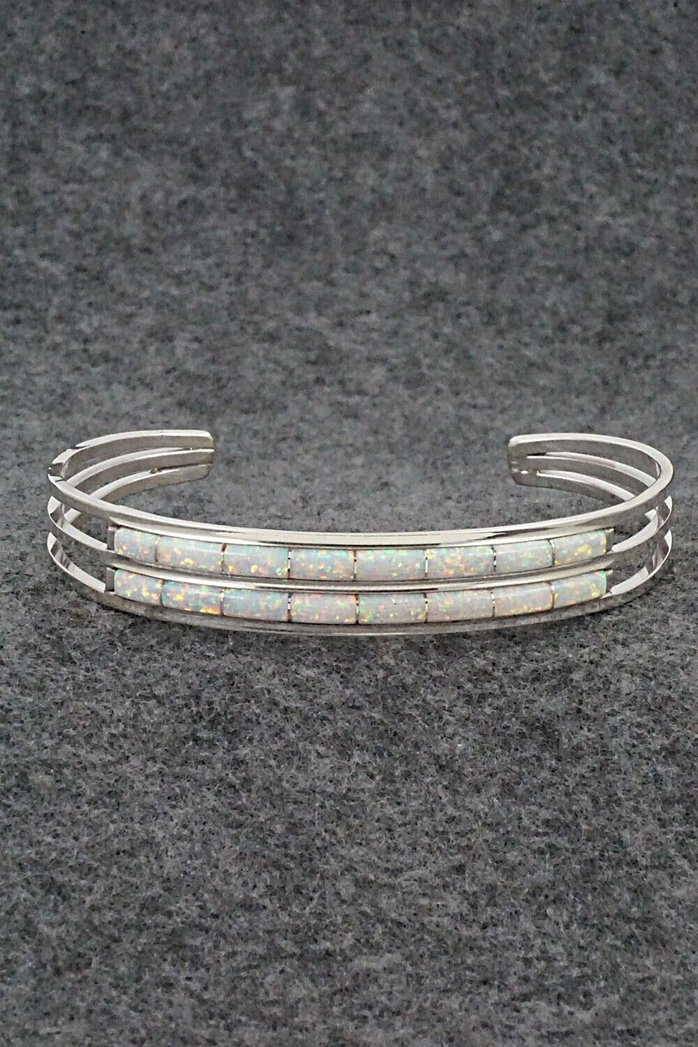 Opalite & Sterling Silver Inlay Bracelet - Anson Wallace