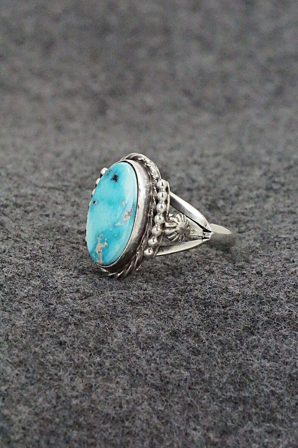 Turquoise & Sterling Silver Ring - Samuel Yellowhair - Size 7