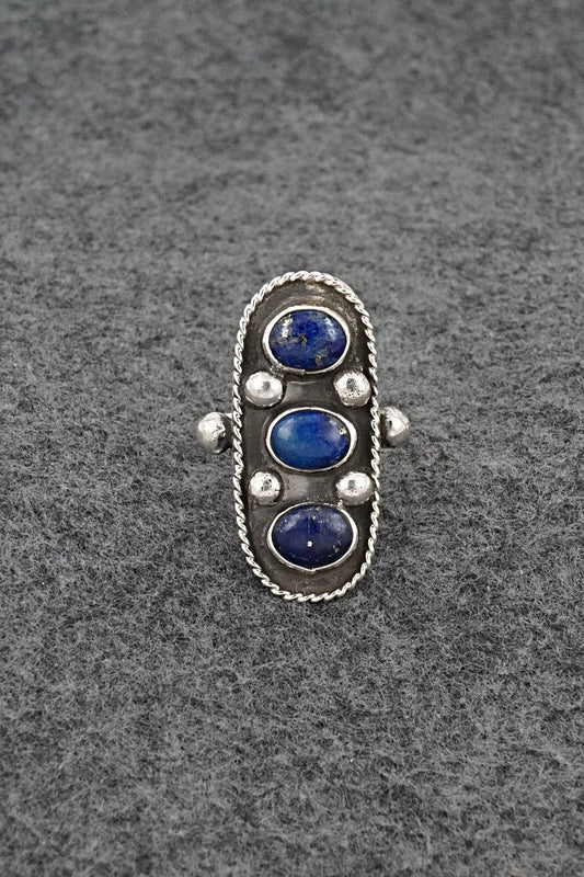 Lapis & Sterling Silver Ring - Priscilla Reeder - Size 8