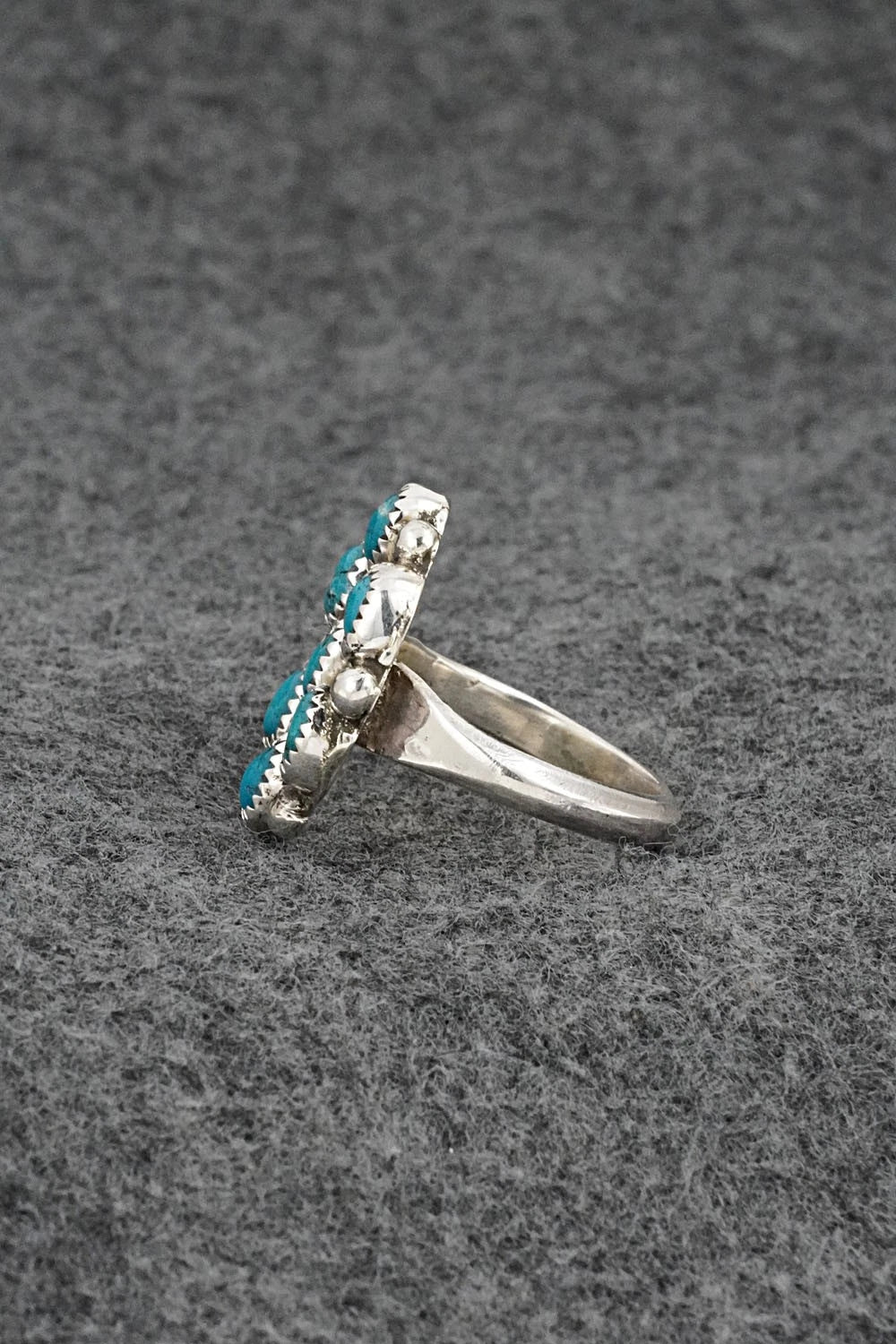 Turquoise & Sterling Silver Ring - Priscilla Reeder - Size 8