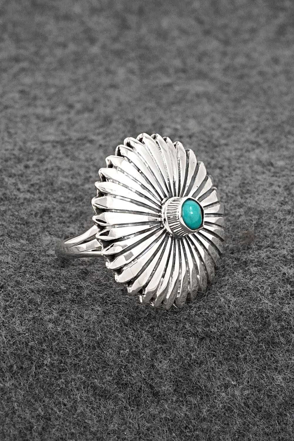 Turquoise & Sterling Silver Ring - Alice Rose Saunders - Size 7