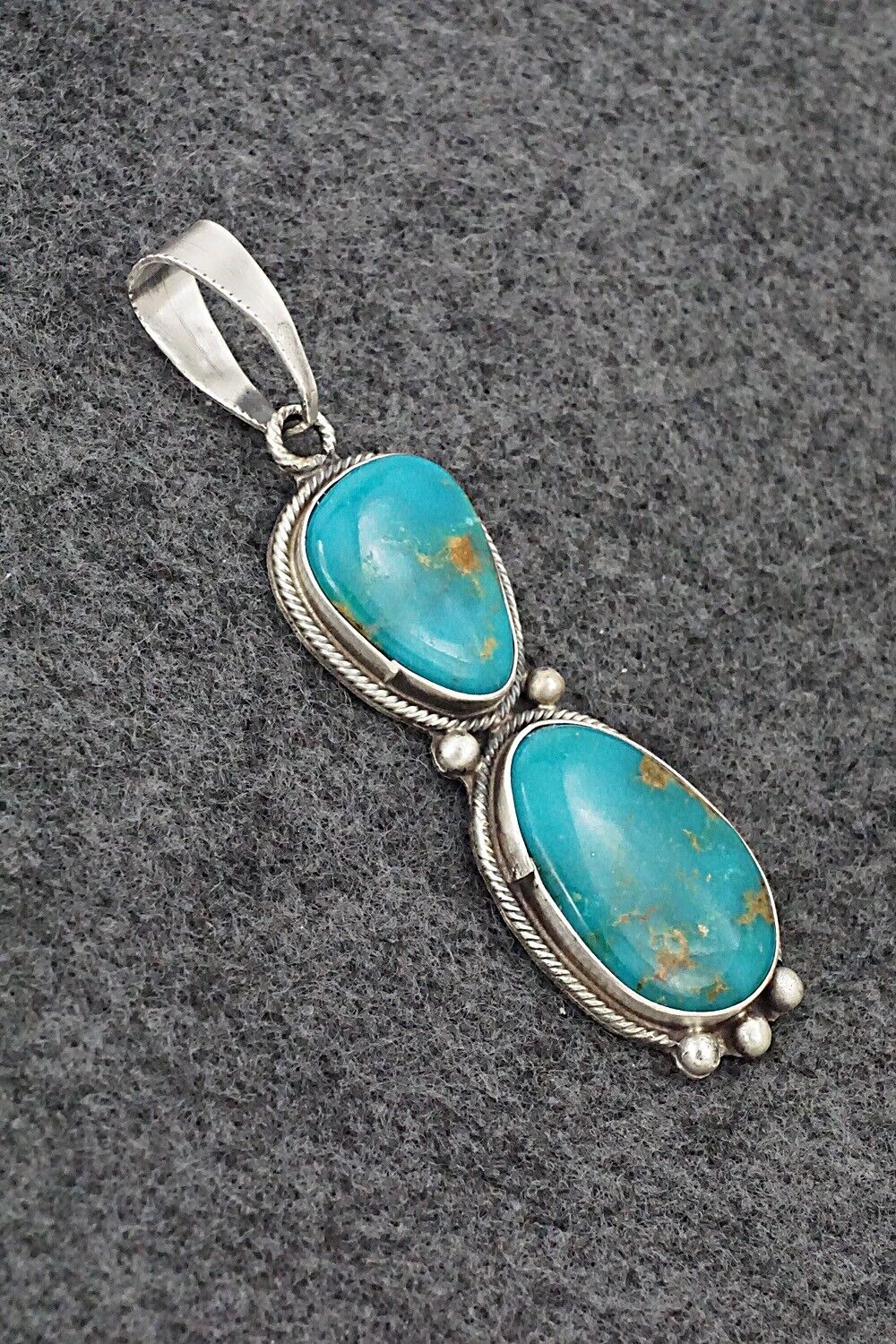 Turquoise & Sterling Silver Pendant - Jimmy Garcia