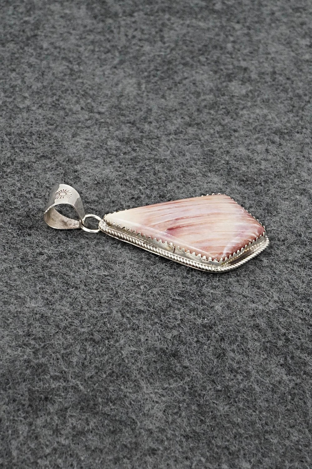 Spiny Oyster & Sterling Silver Pendant - Ernest Hawthorne