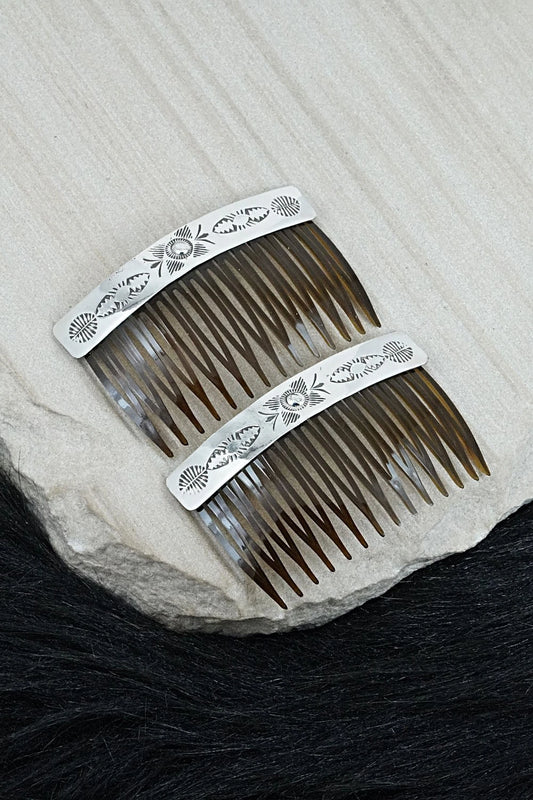 Sterling Silver Hair Combs - Bertha Begay
