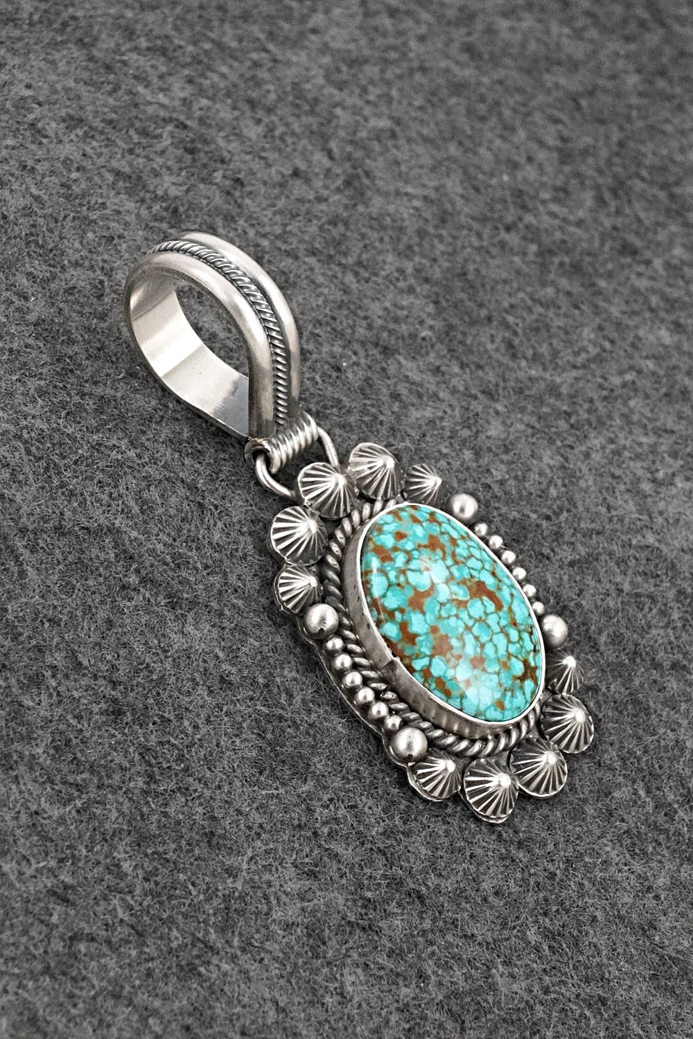Turquoise & Sterling Silver Pendant - Michael Calladitto