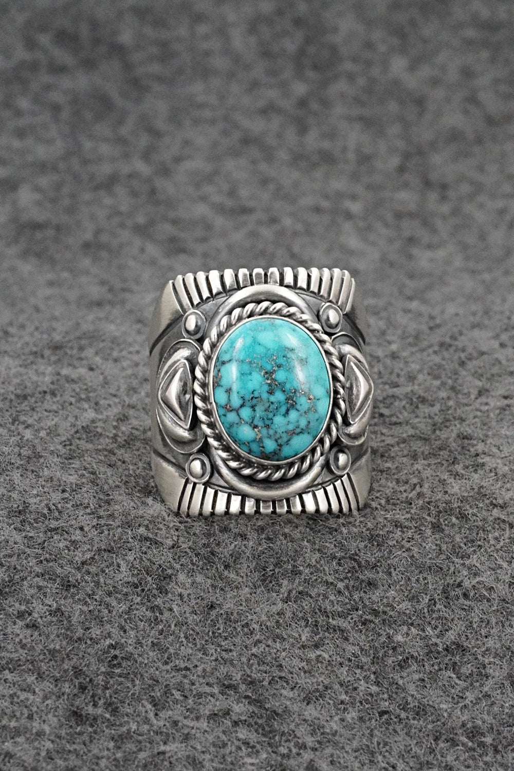 Turquoise & Sterling Silver Ring - Derrick Gordon - Size 12