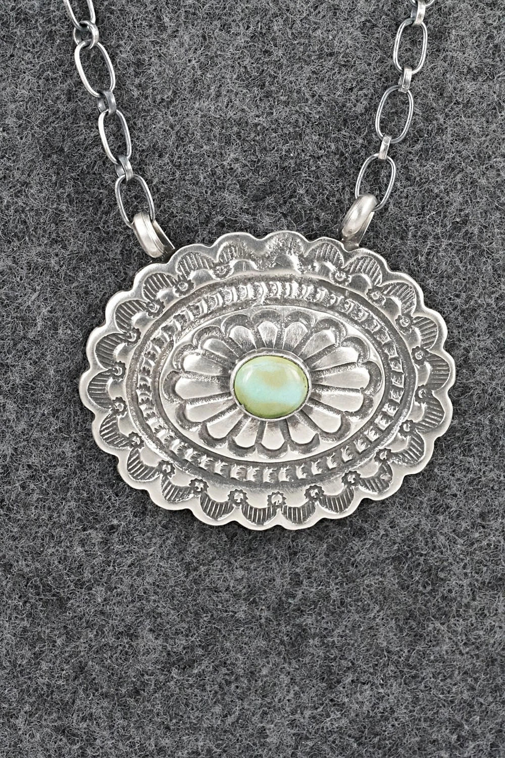 Turquoise & Sterling Silver Necklace - Adrienne Gordon