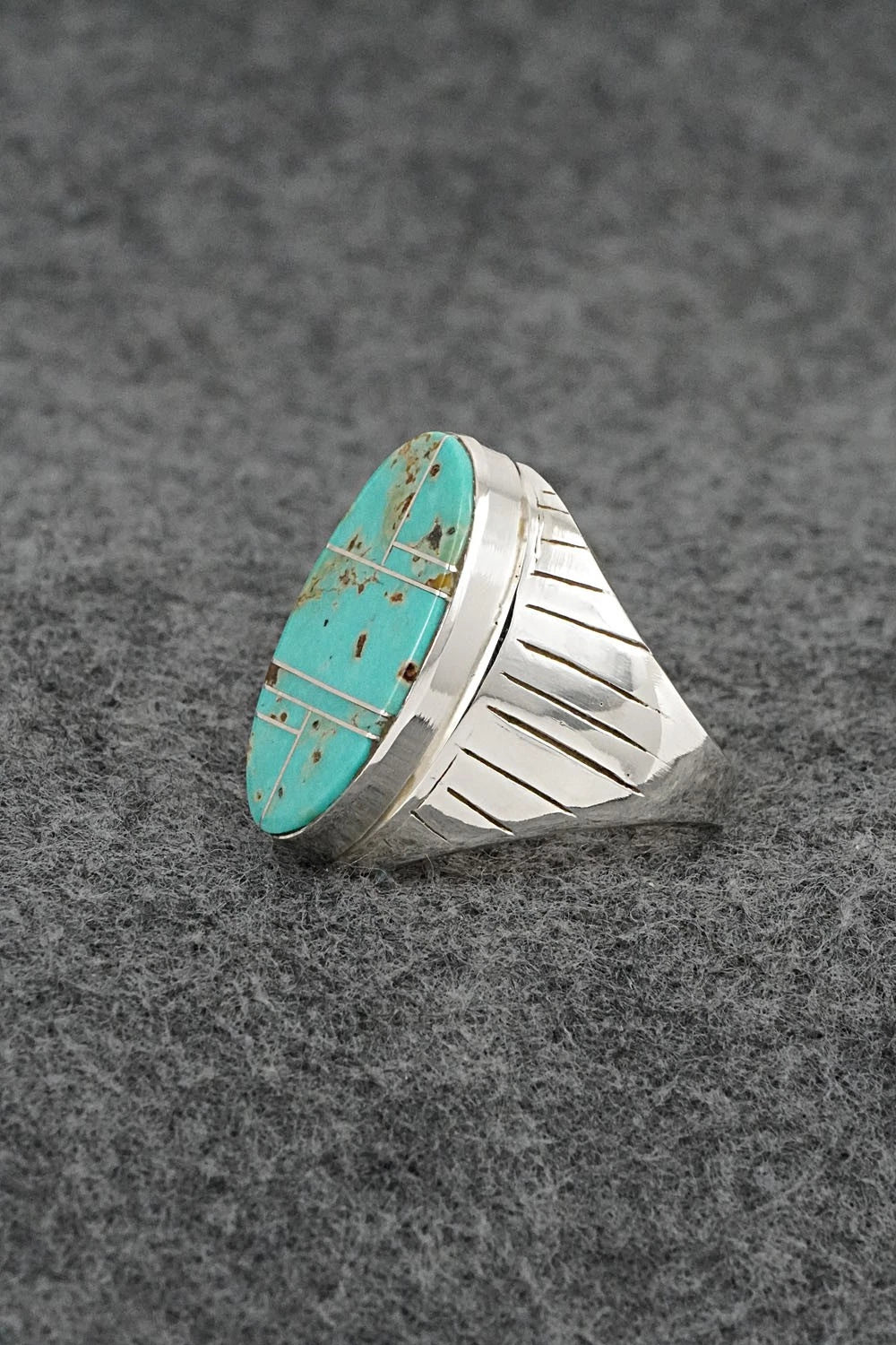 Turquoise & Sterling Silver Ring - Wilbert Muskett Jr. - Size 10