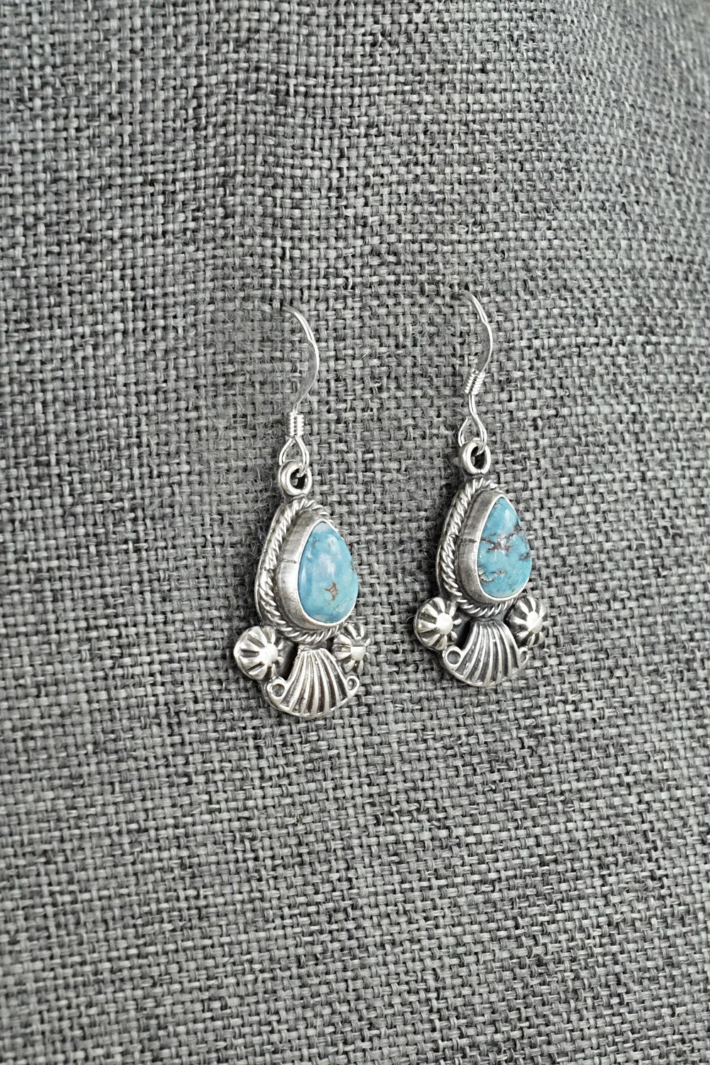 Turquoise & Sterling Silver Earrings - Verley Betone