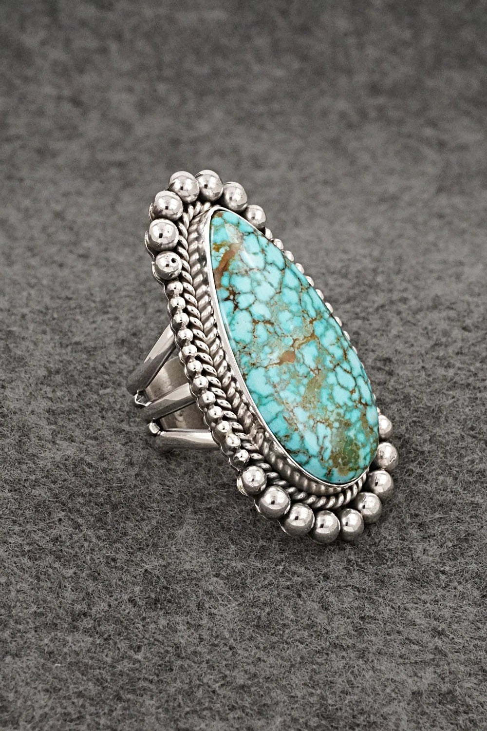 Turquoise & Sterling Silver Ring - Michael Calladitto - Size 8.5