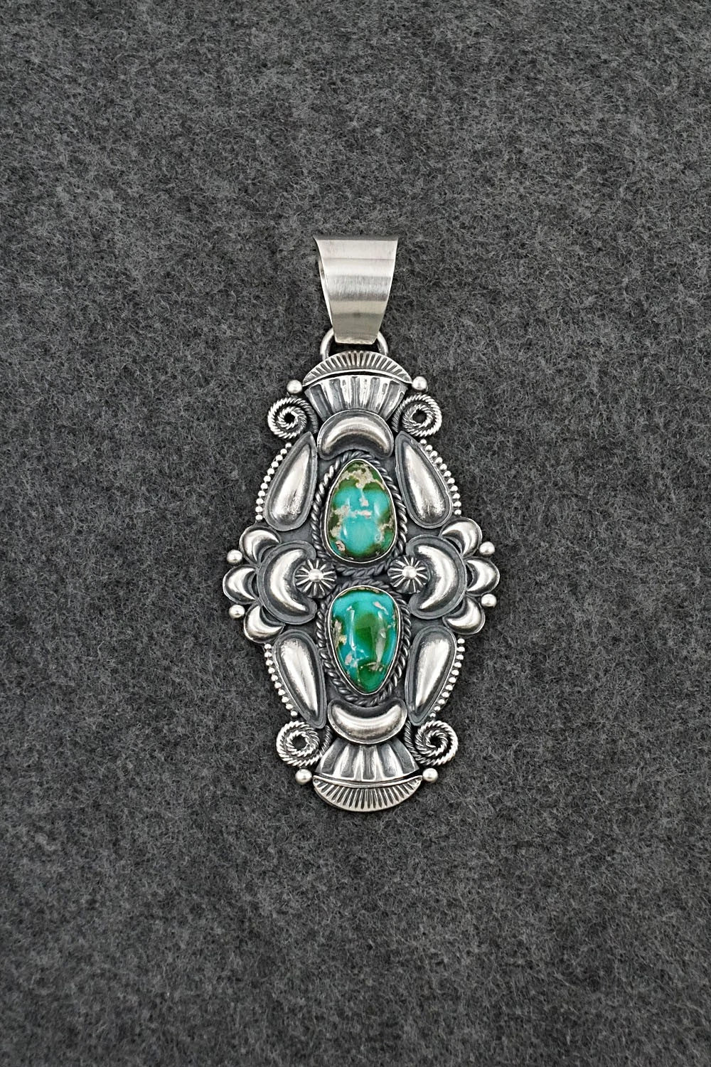 Turquoise and Sterling Silver Pendant - Derrick Gordon