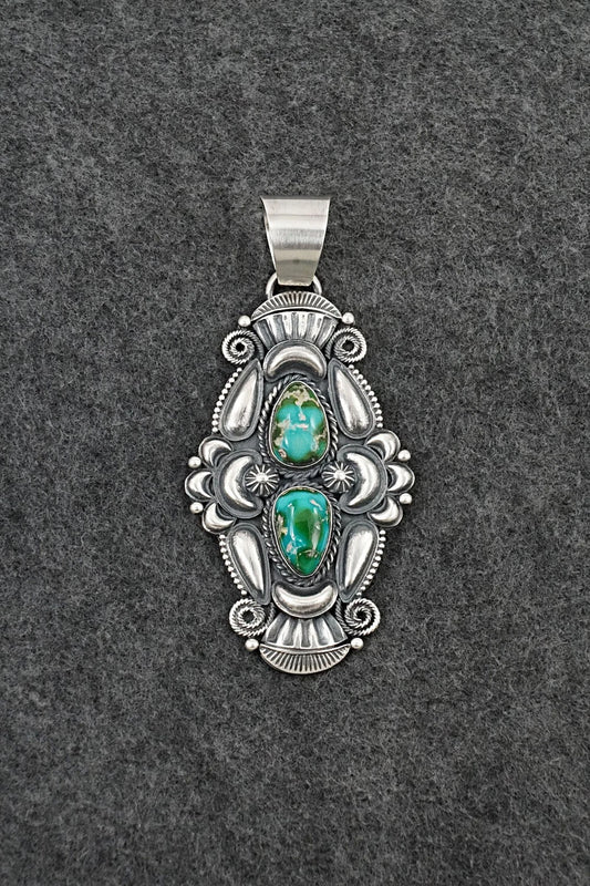 Turquoise and Sterling Silver Pendant - Derrick Gordon