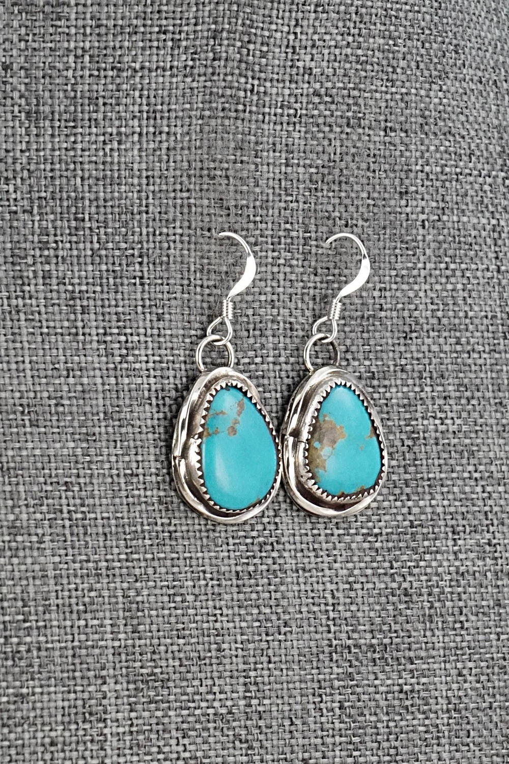 Turquoise & Sterling Silver Earrings - Ernest Hawthorne