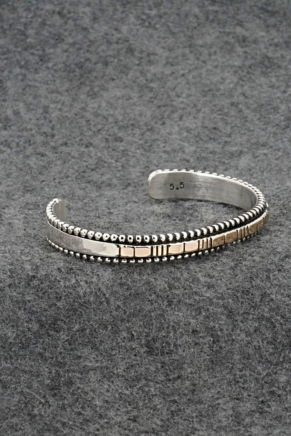 Sterling Silver and 14k Gold Bracelet - Jonathan Nez