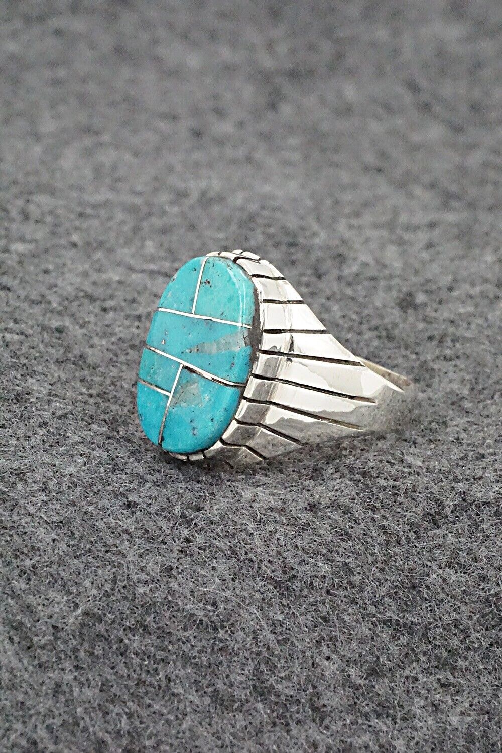 Turquoise & Sterling Silver Ring - Trevor Jack - Size 11