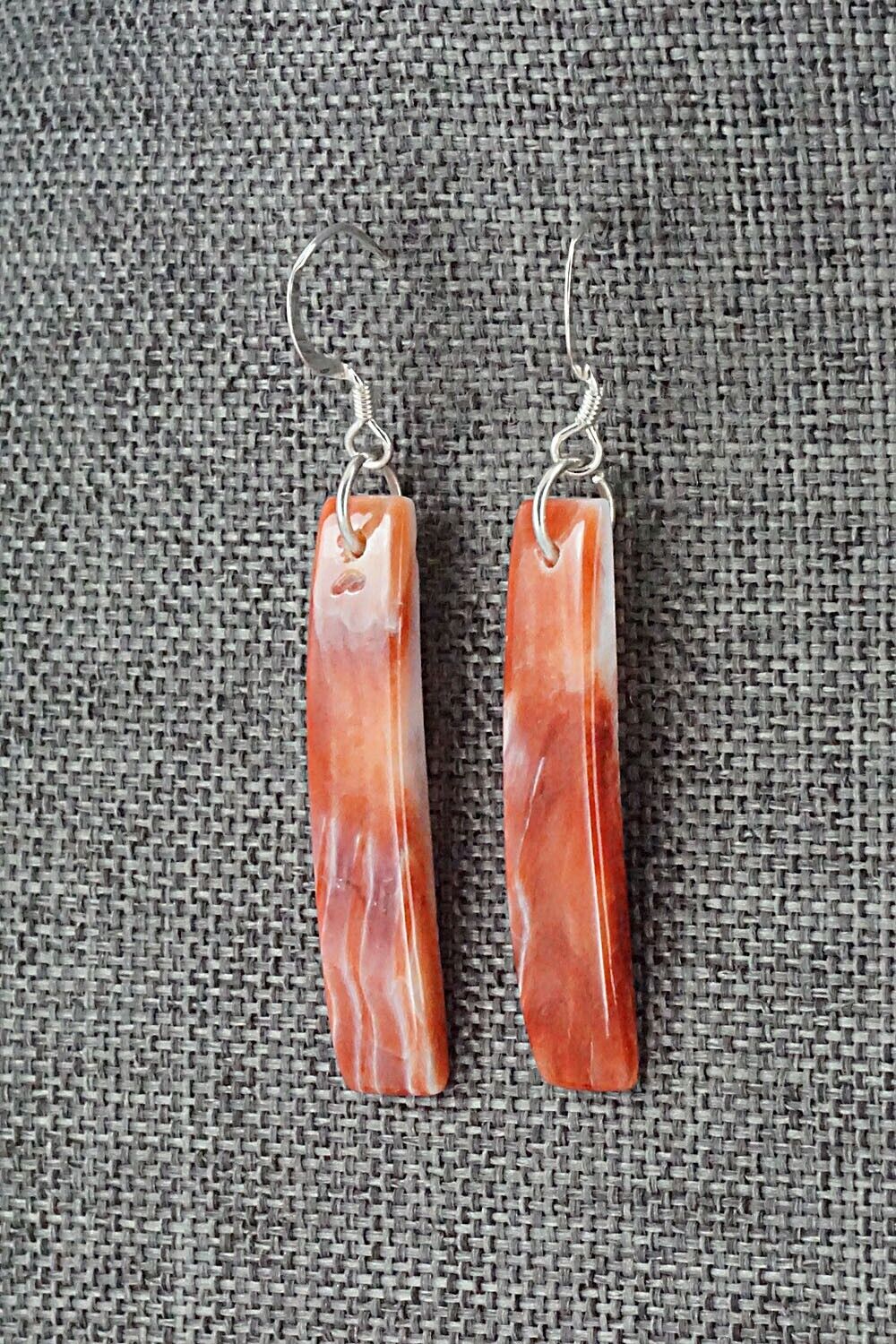Spiny Oyster & Sterling Silver Earrings - Jesus Espino