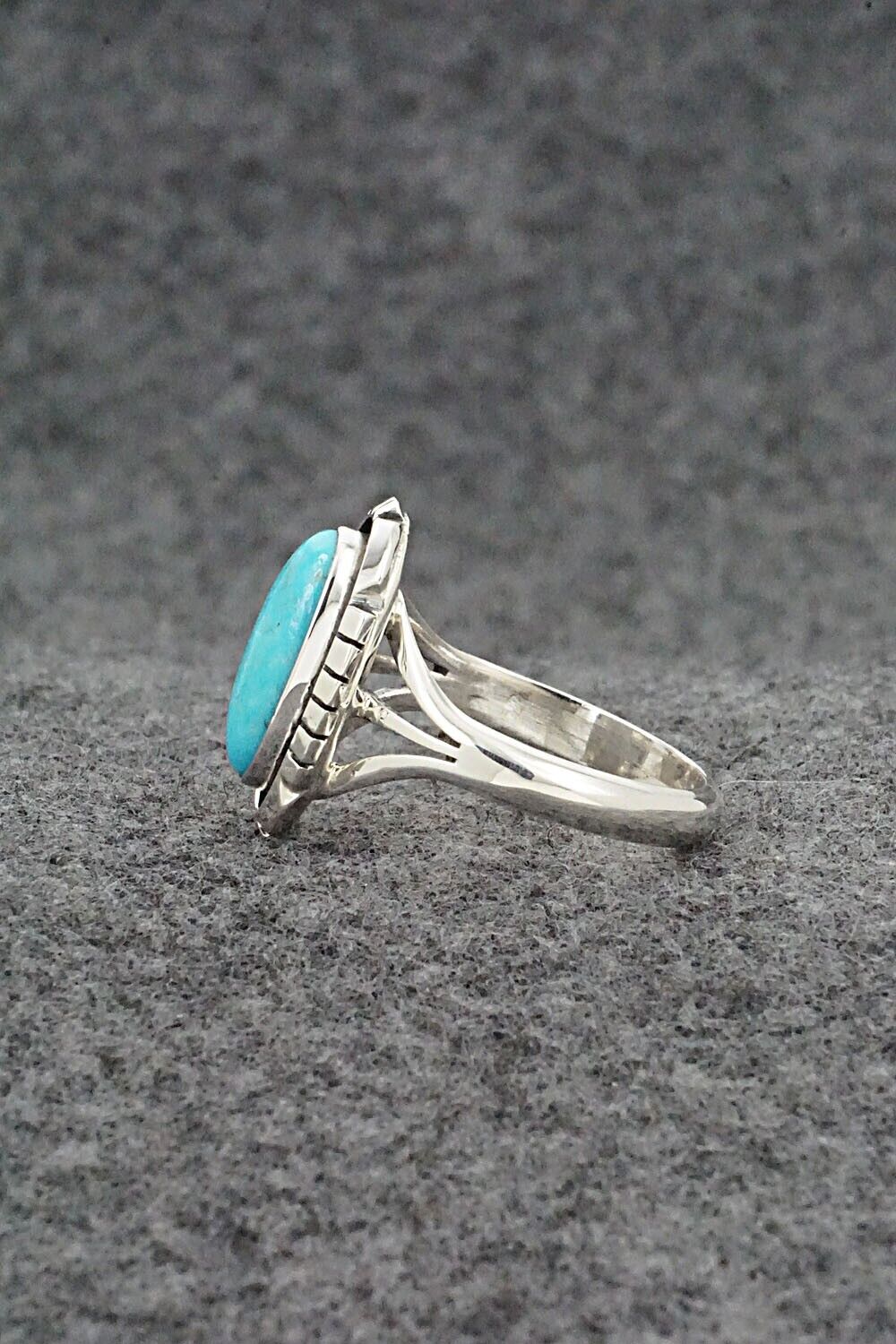 Turquoise & Sterling Silver Ring - Amos Begay - Size 9.25