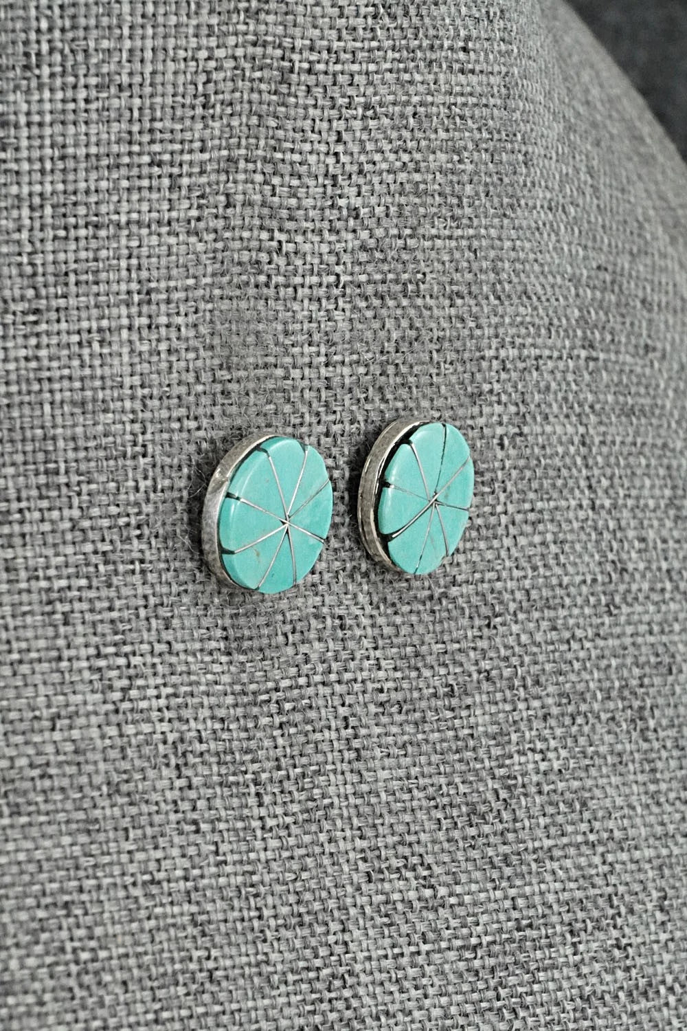 Turquoise & Sterling Silver Earrings - Johnson Laweka