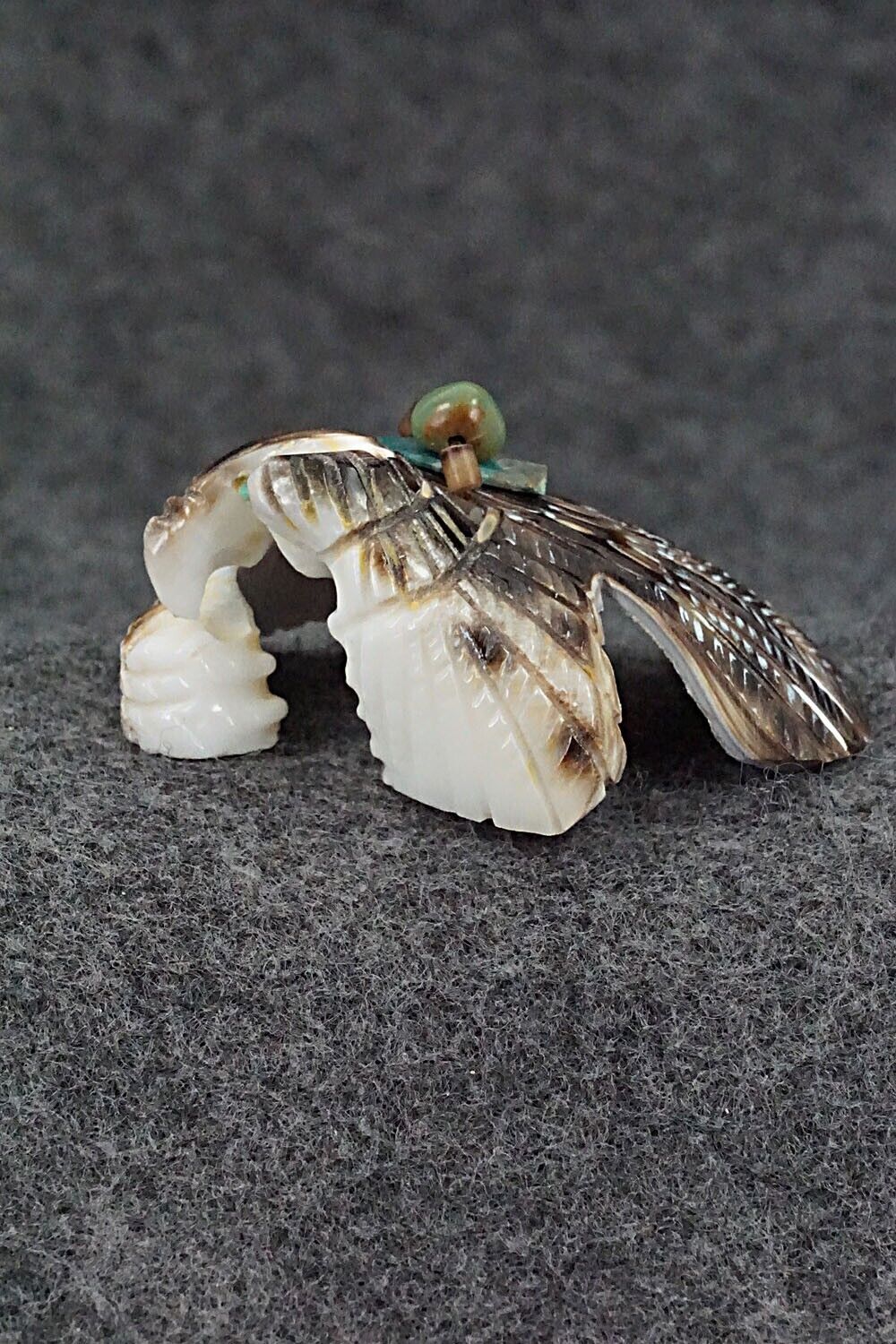 Eagle Zuni Fetish Carving - Byrston Bowannie