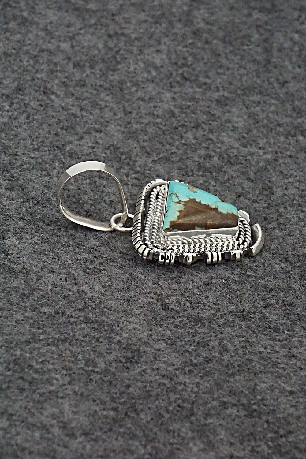 Turquoise & Sterling Silver Pendant - Randy Billy