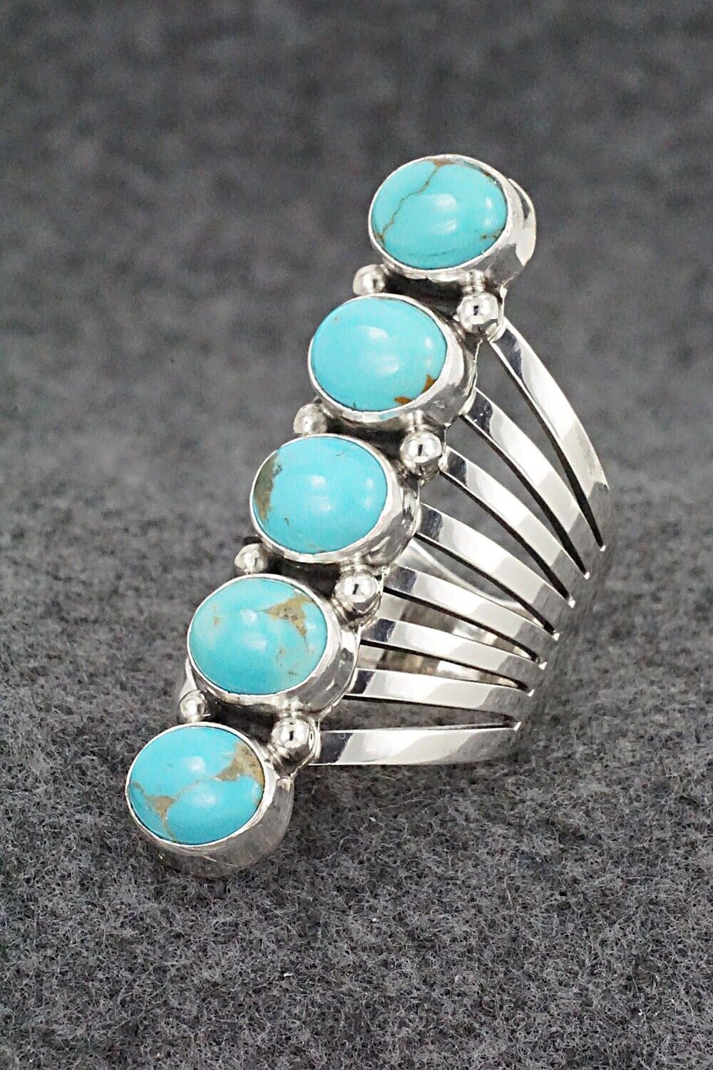 Turquoise & Sterling Silver Ring - Thomas Yazzie - Size 10