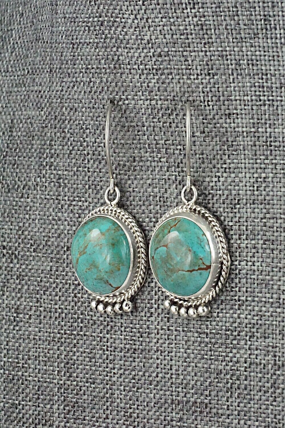 Turquoise & Sterling Silver Earrings - Rena Begay