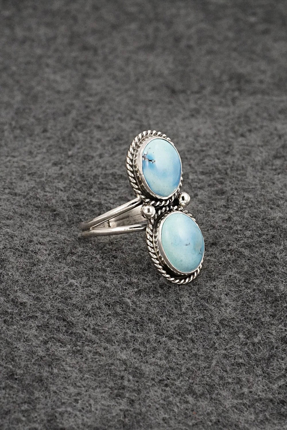 Turquoise & Sterling Silver Ring - Eugene Gruber - Size 9