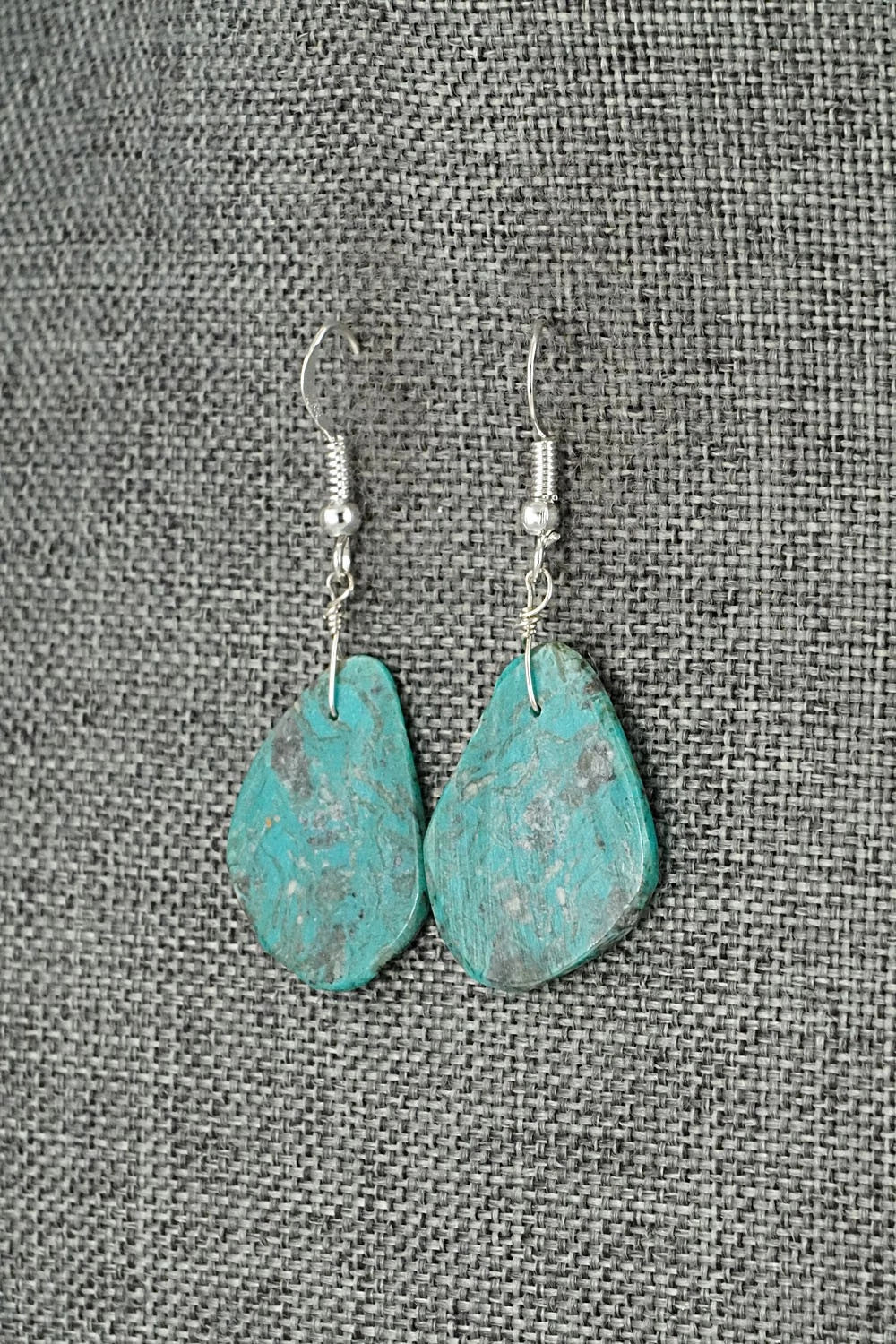 Turquoise & Sterling Silver Earrings - Louise Pete