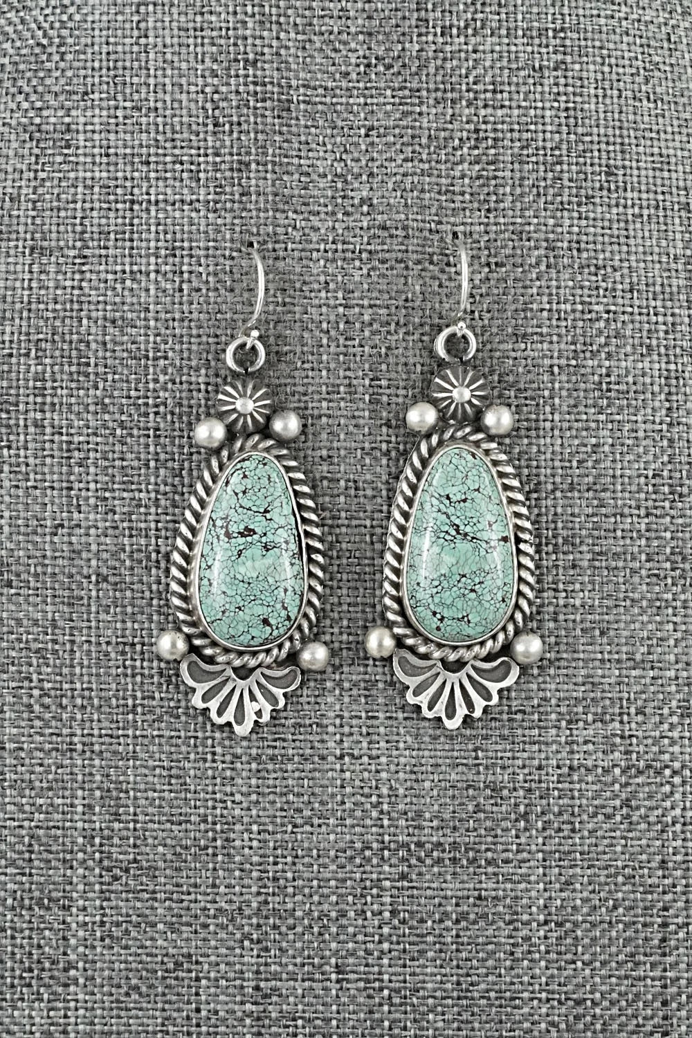 Turquoise & Sterling Silver Earrings - Michael Calladitto