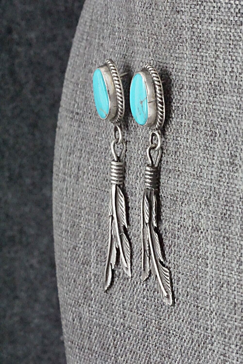 Turquoise and Sterling Silver Earrings - Sharon McCarthy