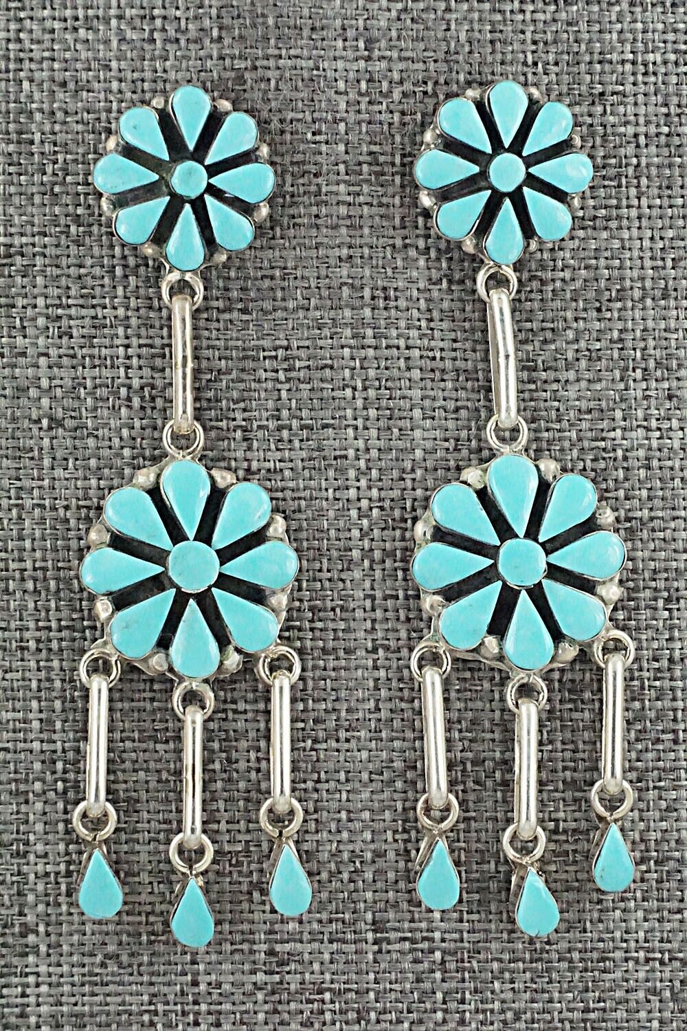 Turquoise & Sterling Silver Earrings - Arlo Kanteena