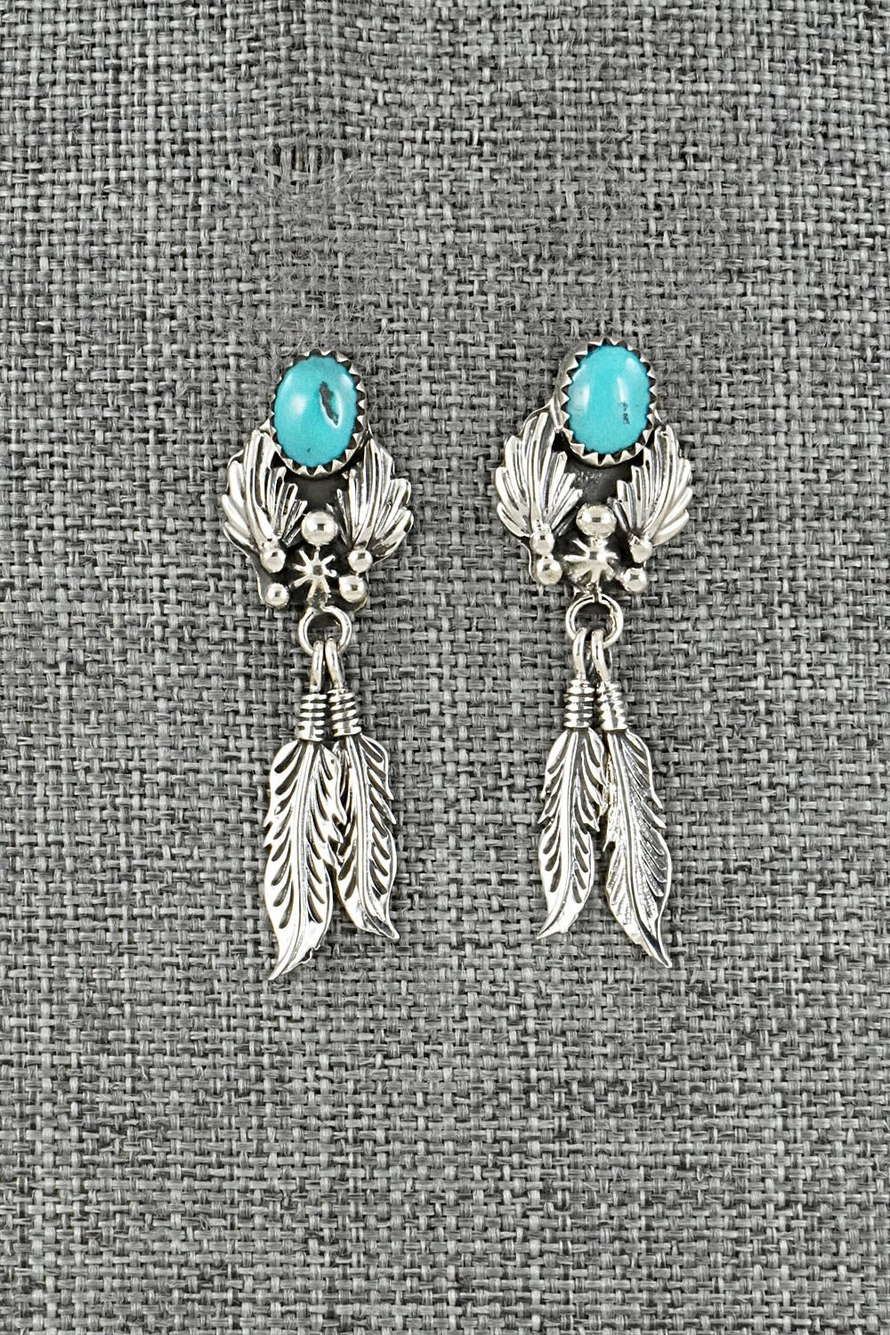 Turquoise & Sterling Silver Earrings - Marie Bahe
