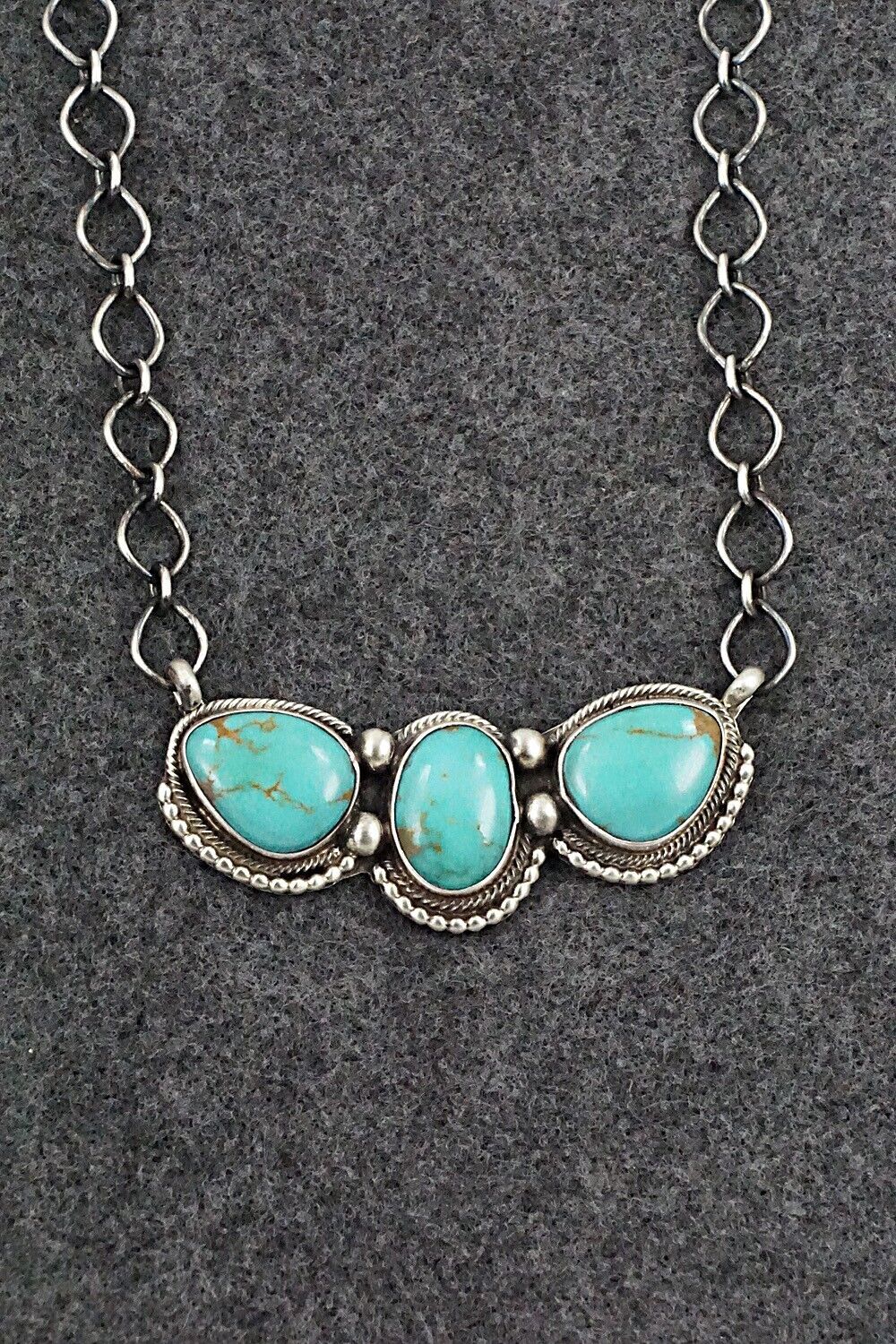 Turquoise & Sterling Silver Necklace - Kathleen Livingston