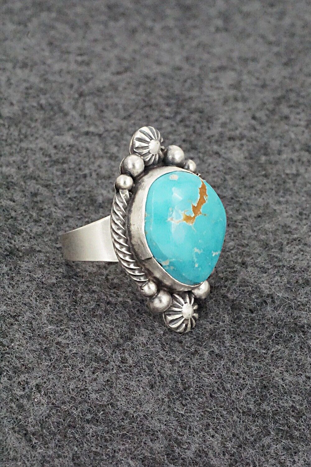 Turquoise & Sterling Silver Ring - Daniel Benally - Size 5.5