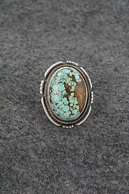 Turquoise & Sterling Silver Ring - Jameson Garcia - Size 7.5 Adj.