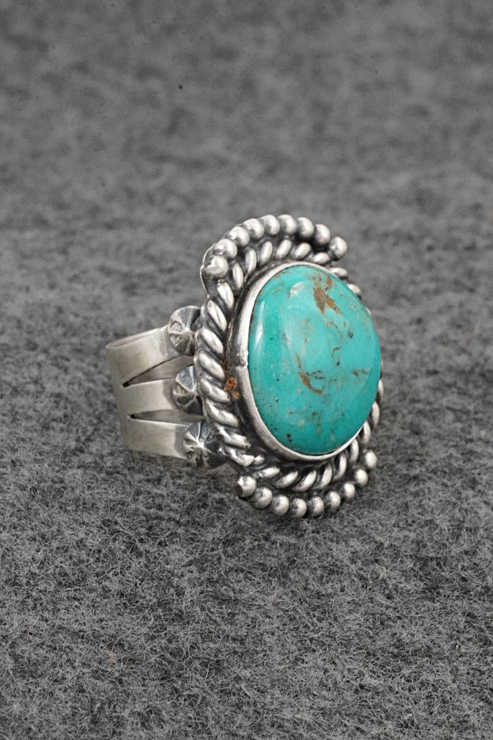 Turquoise & Sterling Silver Ring - Darrin Livingston - Size 7