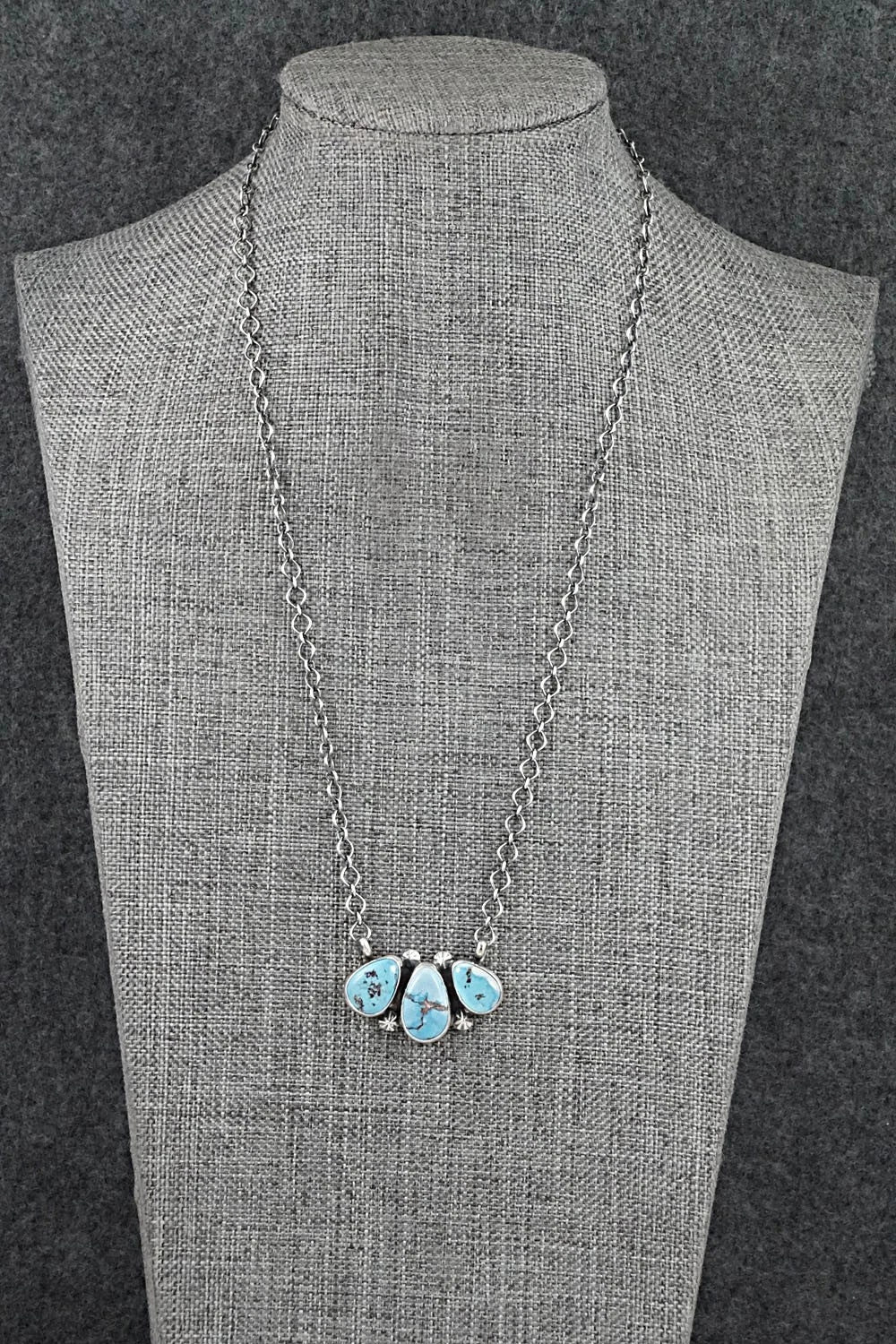 Turquoise & Sterling Silver Necklace - Darrin Livingston