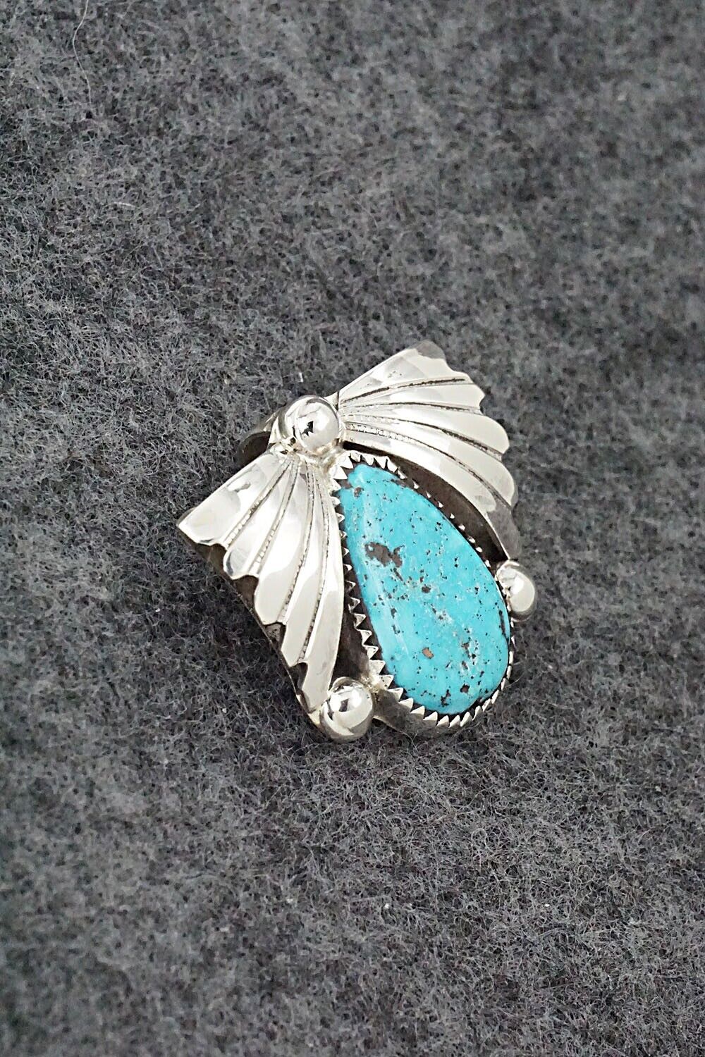 Turquoise & Sterling Silver Pendant - Lyolita Tsattie