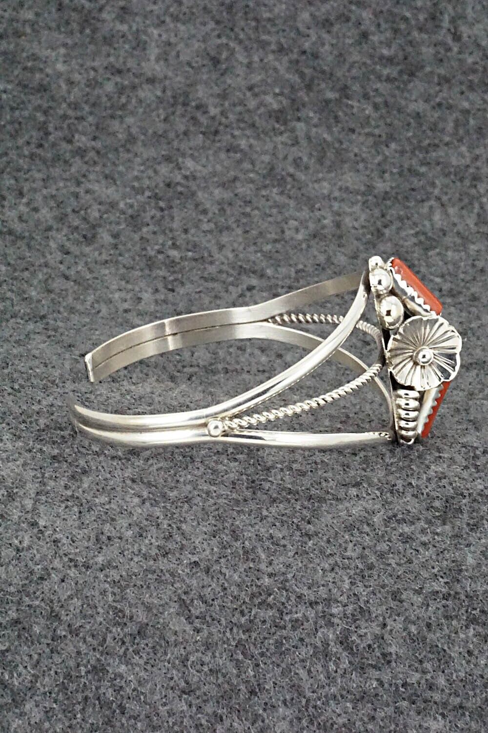Coral & Sterling Silver Bracelet - Max Calladitto