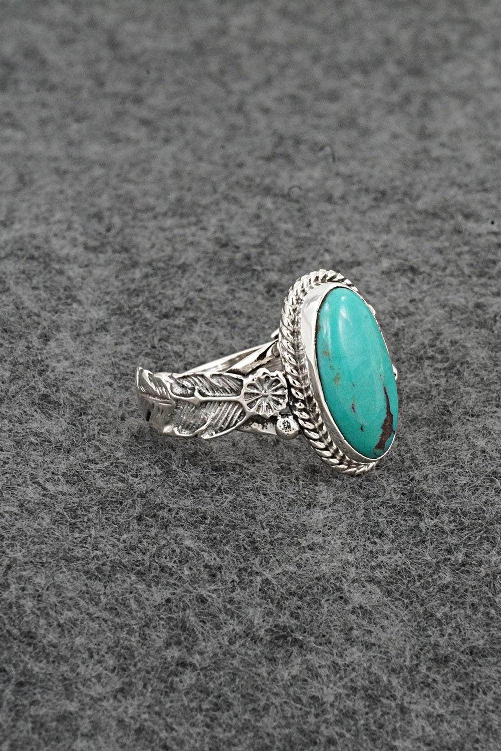 Turquoise & Sterling Silver Ring - Annette Chiquito - Size 8