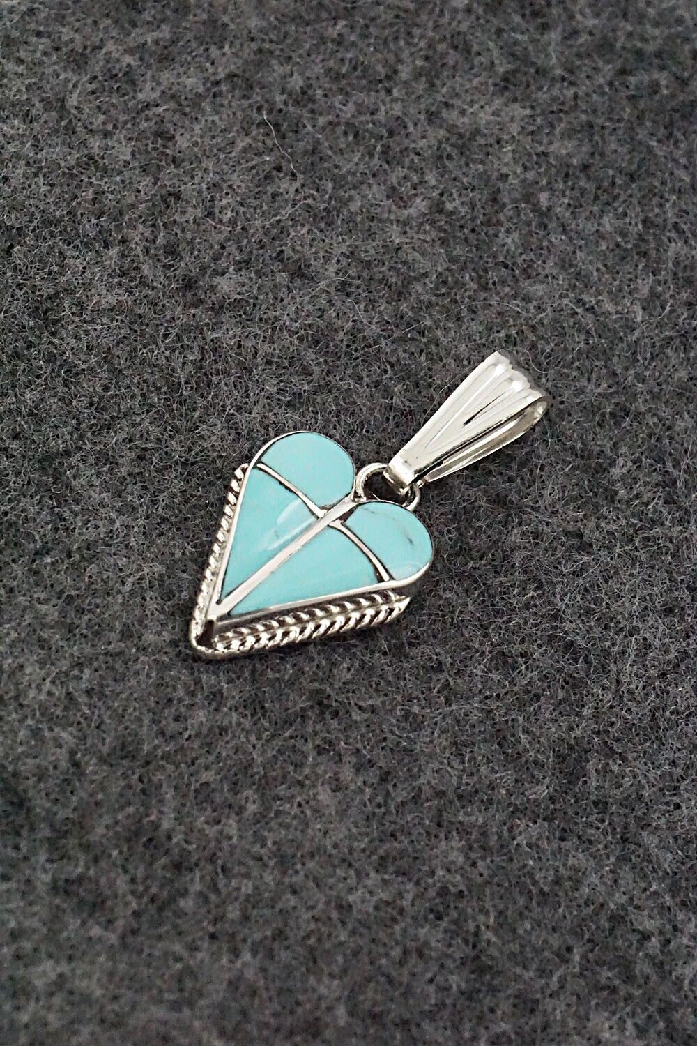 Turquoise & Sterling Silver Pendant - Velda Nastacio