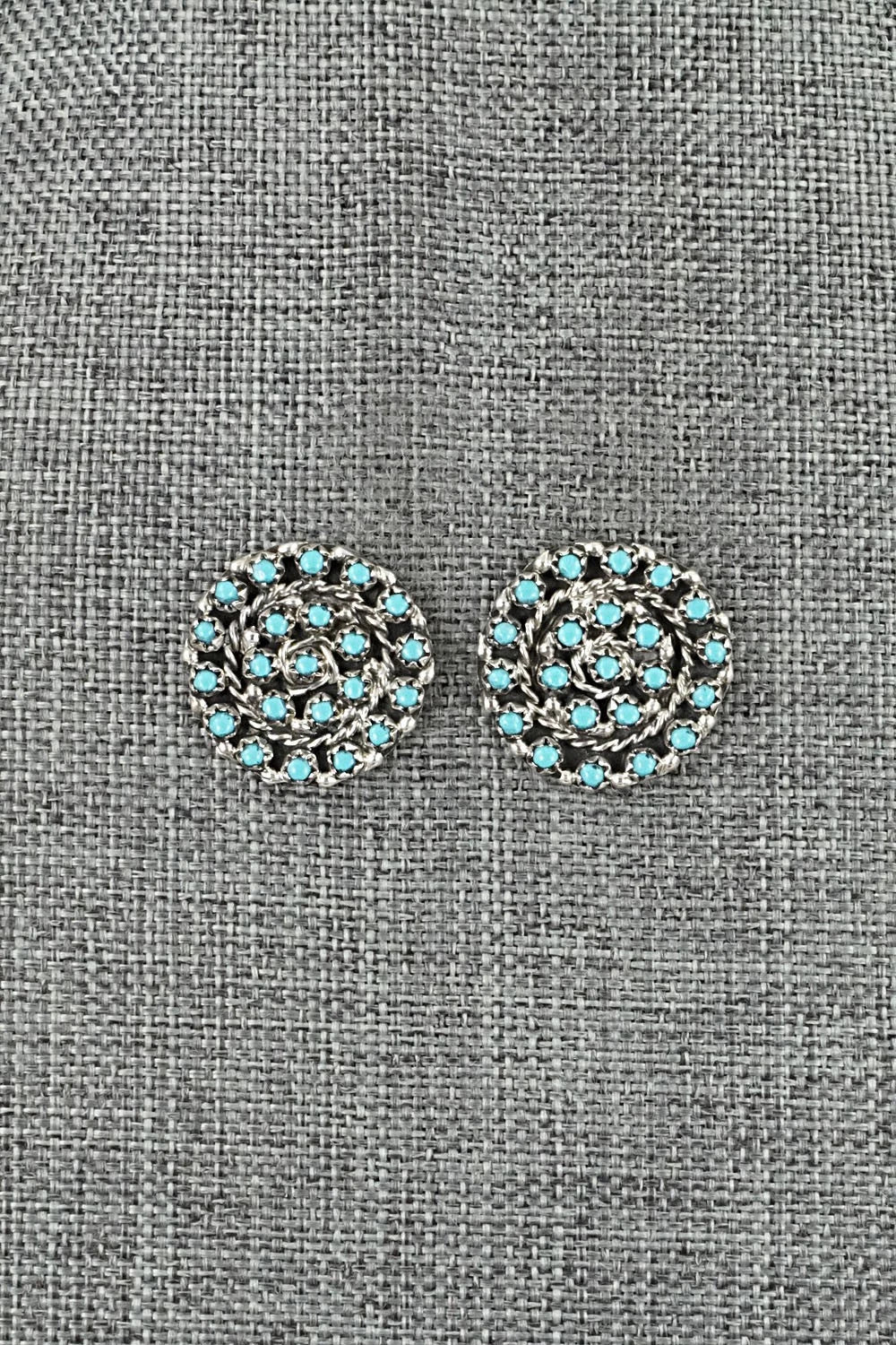 Turquoise & Sterling Silver Earrings - Randy Hooee