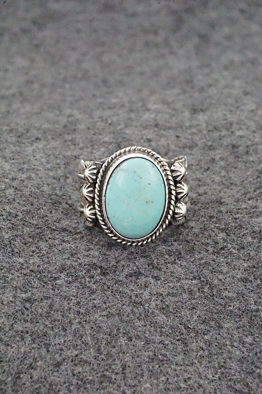 Turquoise & Sterling Silver Ring - Grace Kenneth - Size 7